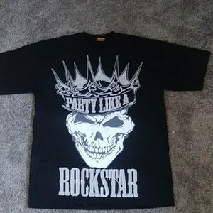 3XL Black T-Shirt (PARTY LIKE A ROCKSTAR)
